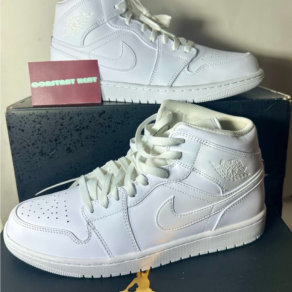 Nike Air Jordan 1 Mid White Sneakers